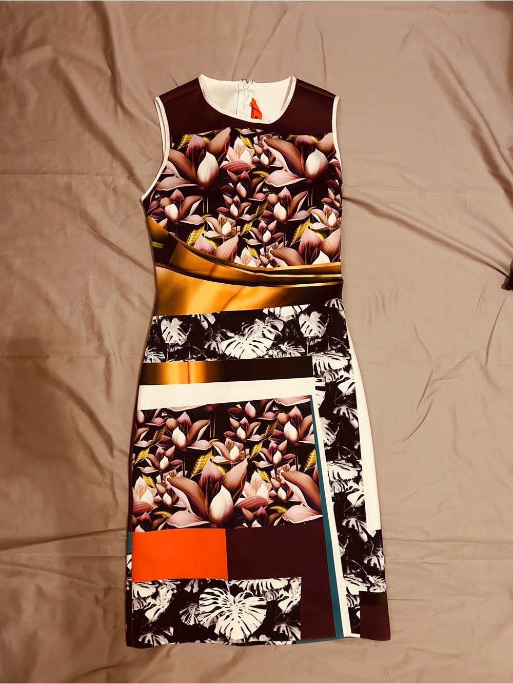 Anthropologie Clover Canyon Floral Print Sheath Dress Size Small